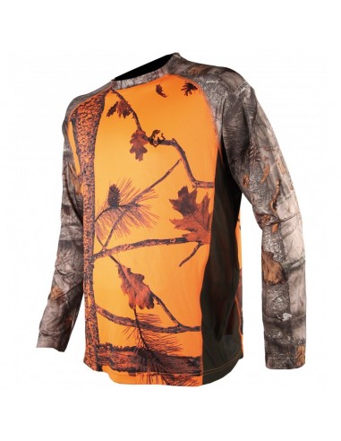 Tee-Shirt manches Longues Camo Orange...